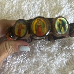 Brown Religious Icon Bracelet